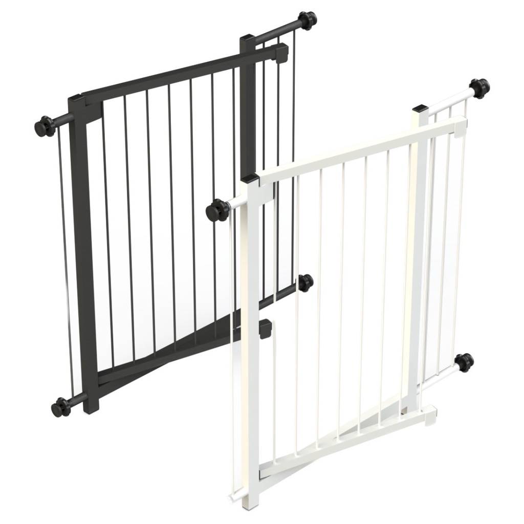 KIT GRADE PORTÃOZINHO PET BEBÊ DIVISOR AMBIENTE CORREDOR 70 CM ATÉ 83 CM  BRANCO OU PRETO