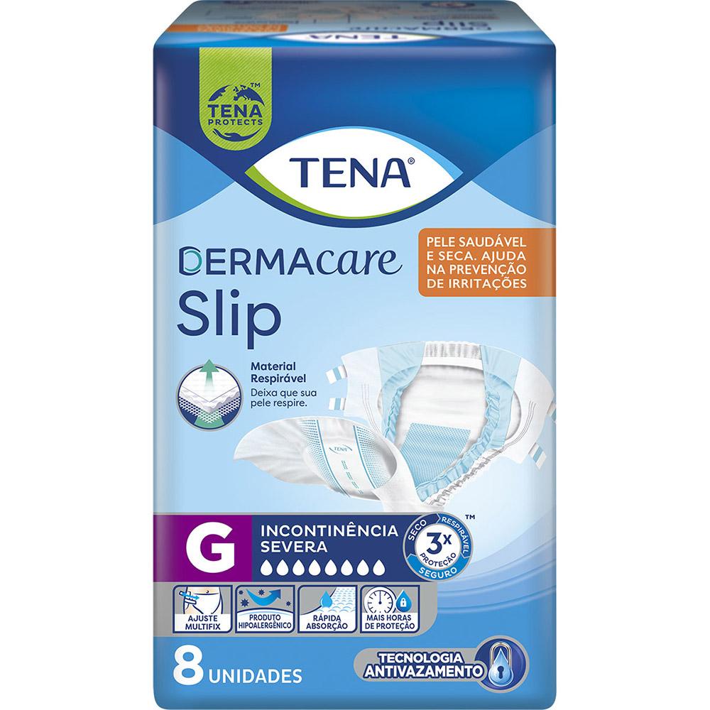 Fralda Geriátrica Tena Dermacare Slip Ultra G com 8 unidades - Health