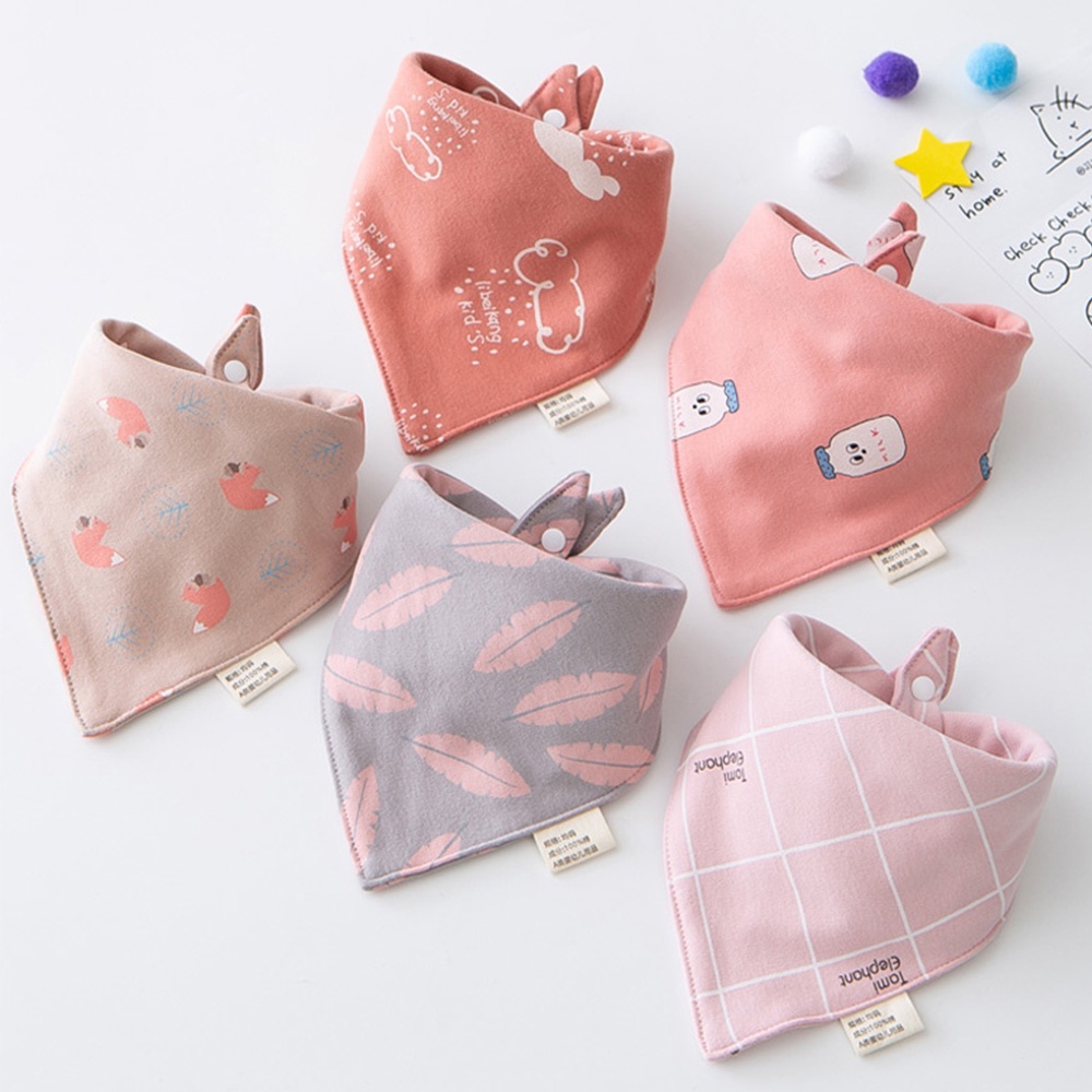 5 Peças/Lote Baby Bandana Bibs Algodão Triângulo Macio Saliva Toalha De Infantil Panos De Arroto Recém-Nascido
