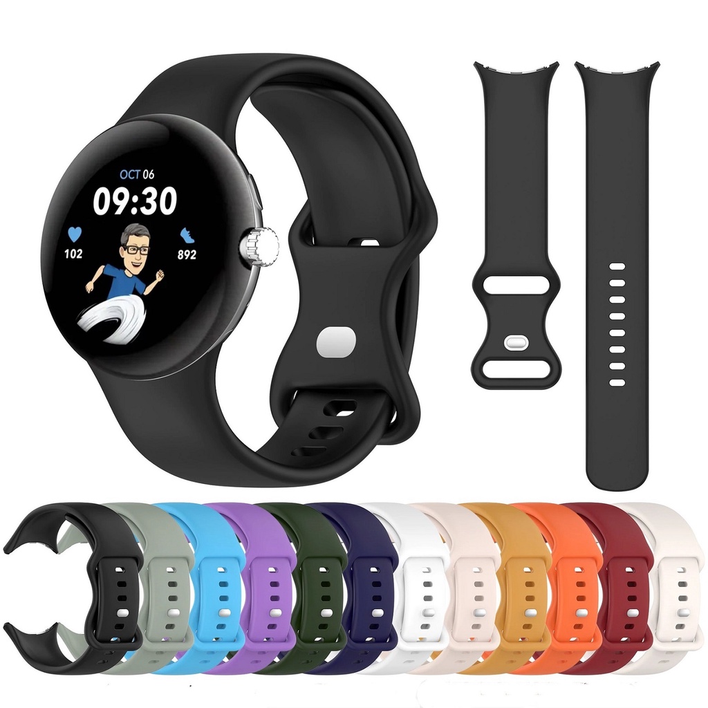 Pulseira Silicone Compatível Com Smartwatch e Relógio Inteligente Googlle Pixel Silicone Sport