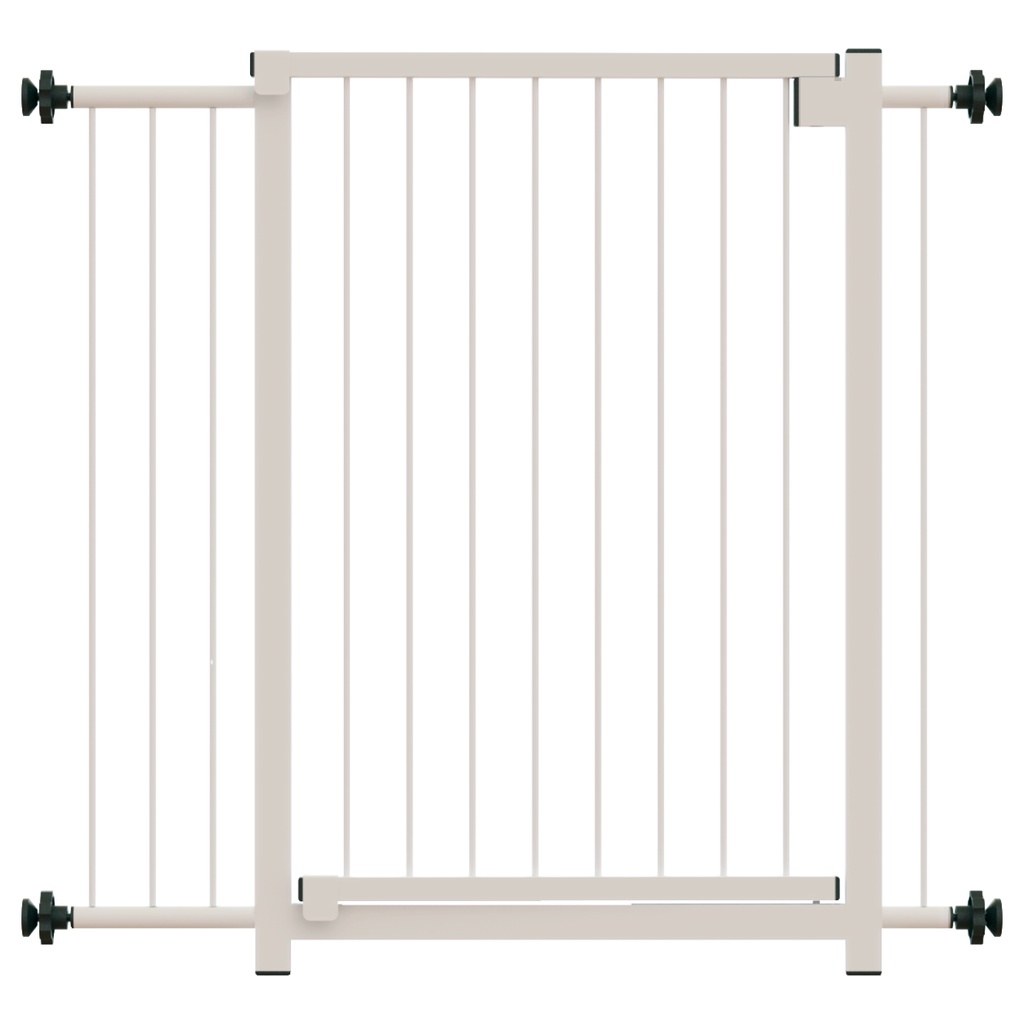 KIT GRADE PORTÃOZINHO PET BEBÊ DIVISOR AMBIENTE CORREDOR 70 CM ATÉ 80 CM BRANCO
