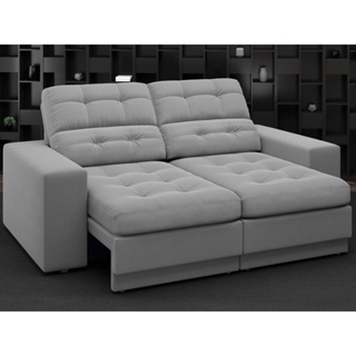 Sofá Jobim 1,70m Assento Retrátil e Reclinável Velosuede Grafite - NETSOFAS em Oferta na Shopee