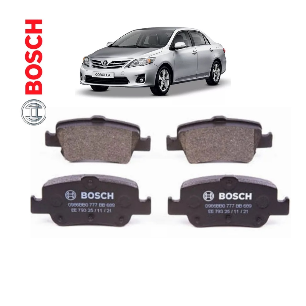 Jogo Pastilha De Freio Traseira Toyota Corolla Original Bosch 2008 á 2017 em Oferta na Shopee