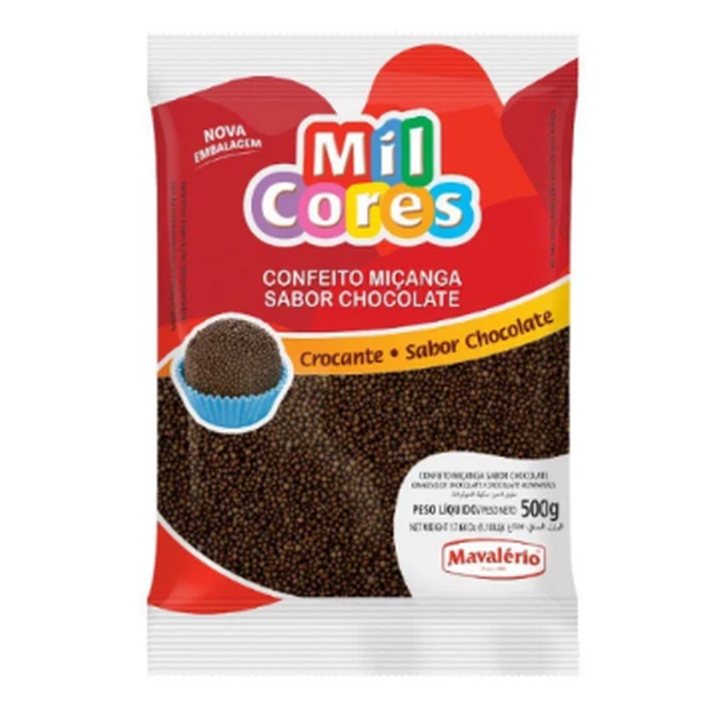 Confeito Micanga Mavalerio 500g Brigadeiro em Oferta na Shopee