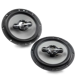 Par Alto Falantes Automotivos 6 Polegadas Quadriaxial Cinza 140W Leson Resistente Para Porta