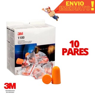 Kit Com 10 Pares Protetor Auditivo 3m Espuma Auricular Ouvido