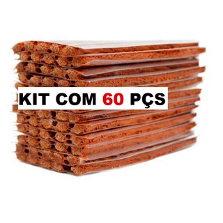 kit 60 refil reparo de pneu se câmara carro moto sos peneu de veiculo kit com 60 pçs de macarrão atacado