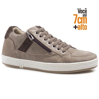 Sapatênis Rafarillo Couro Masculino Aumenta Altura Conforto em Oferta na Shopee