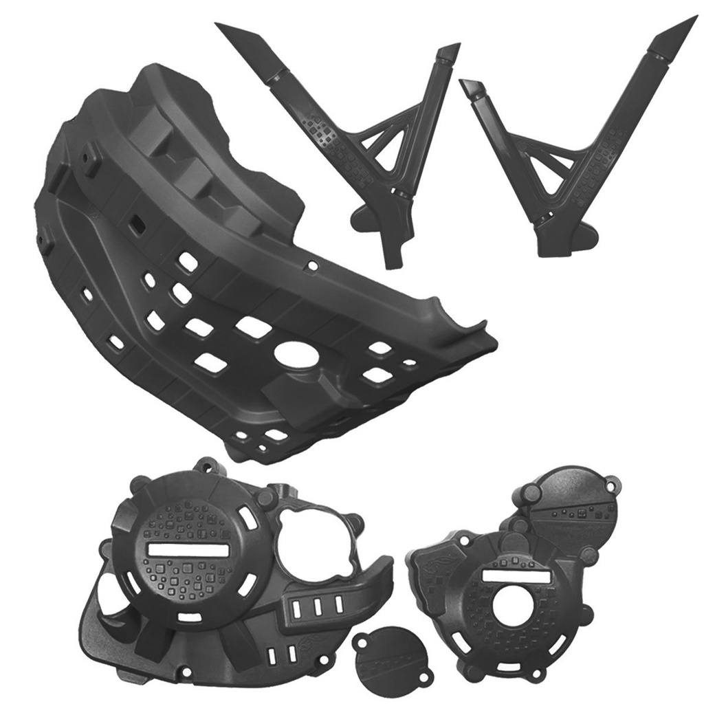 Kit Protetor Motor Quadro Tampas Lateral Amx Defender Xr 250 Tornado
