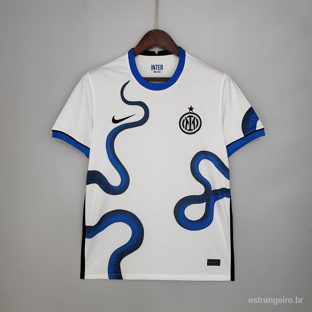 Camisa De Futebol Inter-Mão Fora II Branco 2021/2022 1 : 1 Qualidade Milão Tailandês Longe