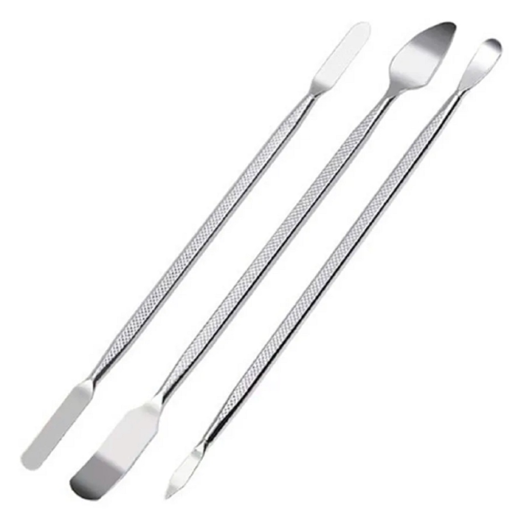 Kit 3 Espátulas de metal Precisão Para Reparo e Conserto de Telas e Placas de Tablet Notebook Celular Espátula Manutençã