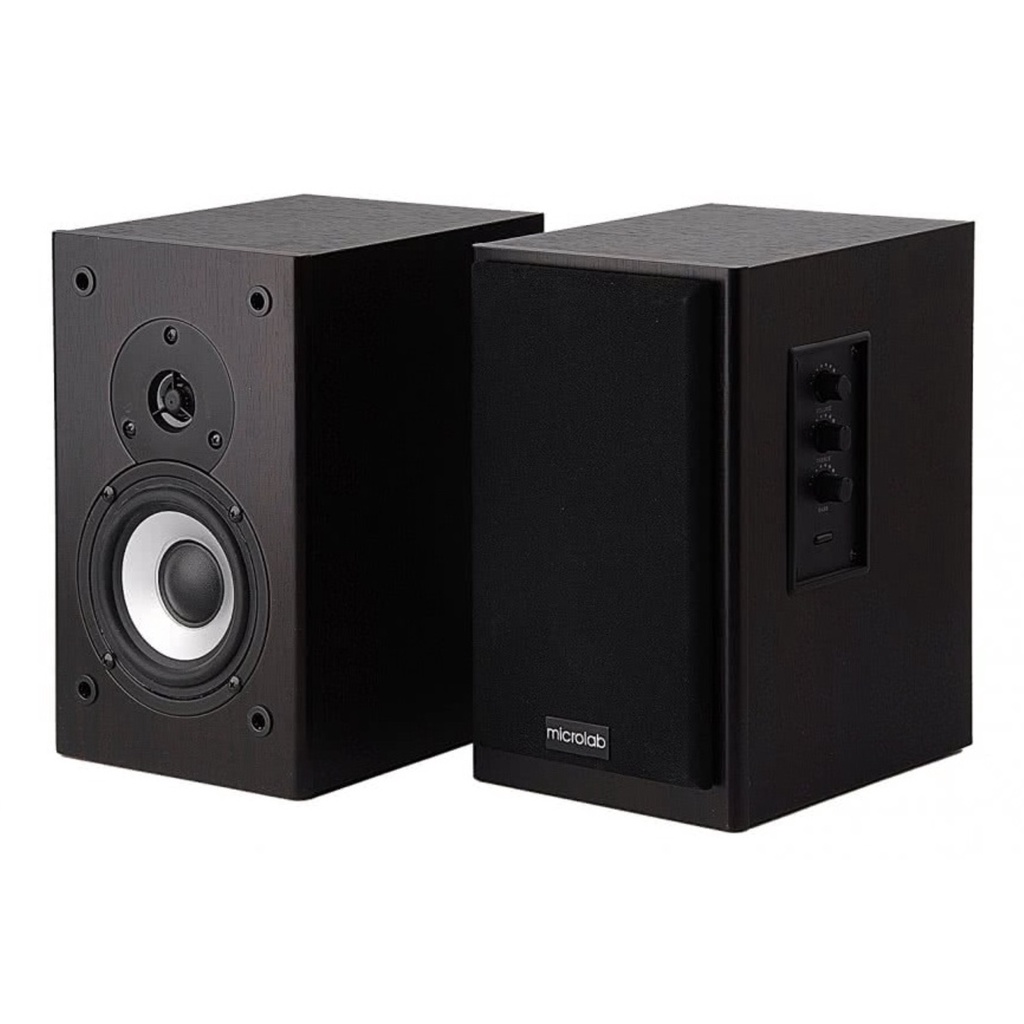 Caixa Acústica Monitor De Audio 24w Rms B72 Bivolt 2.0 Microlab (Par) - Preto