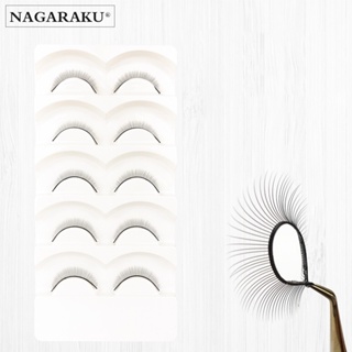 Nagaraku 5 Pares Conjunto De Cílios Postiços Feitos À Mão Para Extensão Dos Cílios Iniciantes / Salão De Beleza / Prática De Estudante em Oferta na Shopee