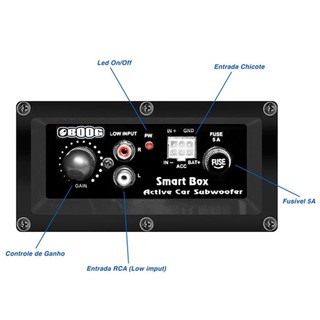 Caixa De Som Amplificada Carro Mini Slim Boog 200w Rms Sub 8 Polegadas ...