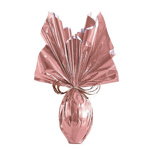 Folha para Ovos de Páscoa Metalizado Rosê Gold 69x89cm - 05 unidades - Cromus Páscoa - Rizzo