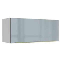 Armário Aéreo Madesa Lux 80 cm 1 Porta Basculante - Branco/Cinza