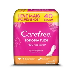 Protetor Diário Carefree Todo Dia Flexi sem Perfume 40 Unidades