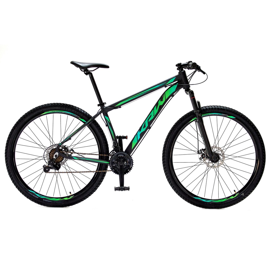 Bicicleta Aro 29 KRW Spotlight Alumínio Shimano TZ 24 Vel Freio a Disco Suspensão SX1