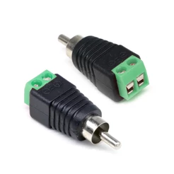 10 Plugues Conectores Rca Com Borne Macho Para Cftv, Som, Led