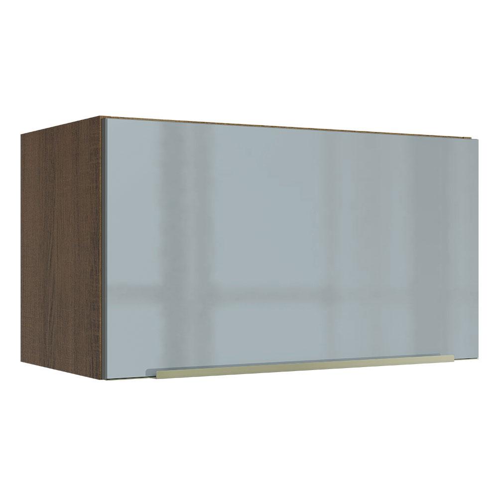 Armário Aéreo Madesa Lux 60 cm 1 Porta Basculante - Rustic/Cinza - Home & Living