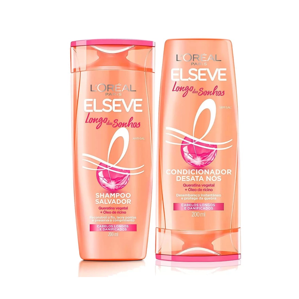 Kit Elseve Longo Dos Sonhos Shampoo + Condicionador 200ml | Shopee Brasil