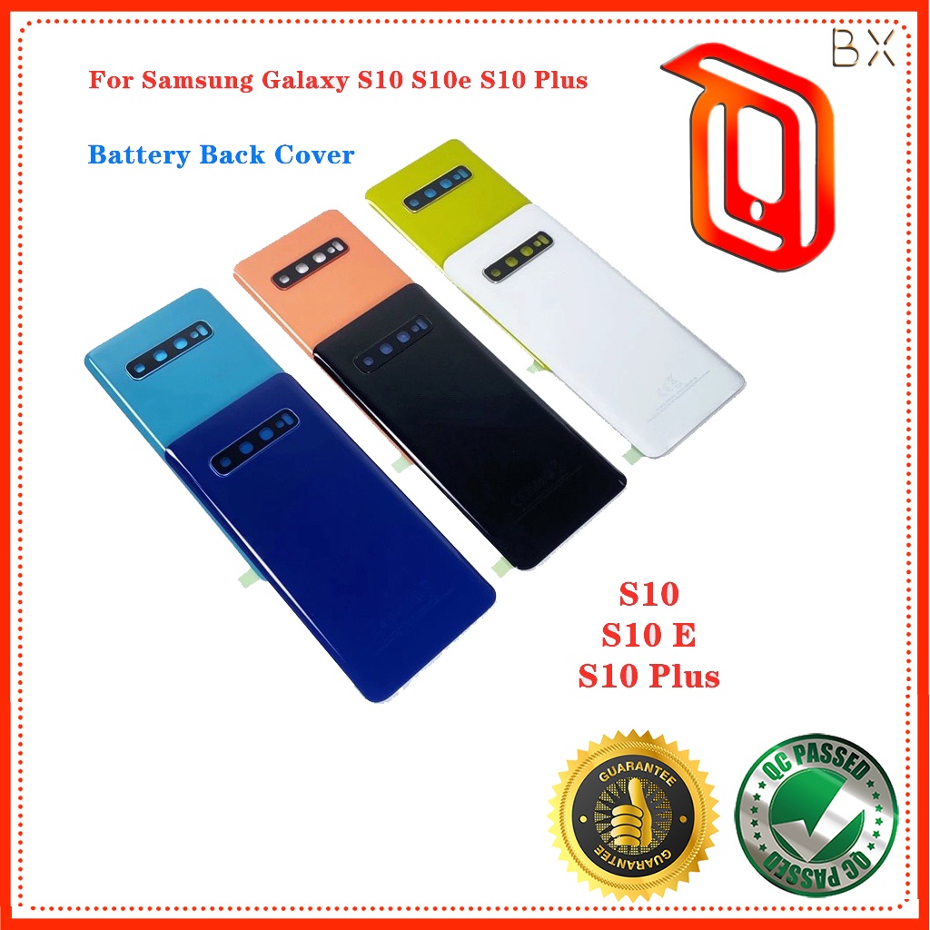 Para Samsung Galaxy S10 S10 Plus G973 G975 Bateria Tampa Traseira Da Porta Painel De Vidro S10E Substituição Lente Câmera