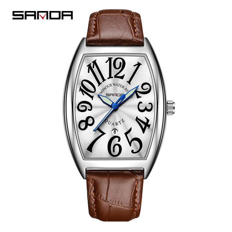 Relógio SANDA Luxuoso Mostrador Criativo Personagem Grande Esportivo À Prova D'água Multifuncional De Quartzo SD7022-1 em Oferta na Shopee