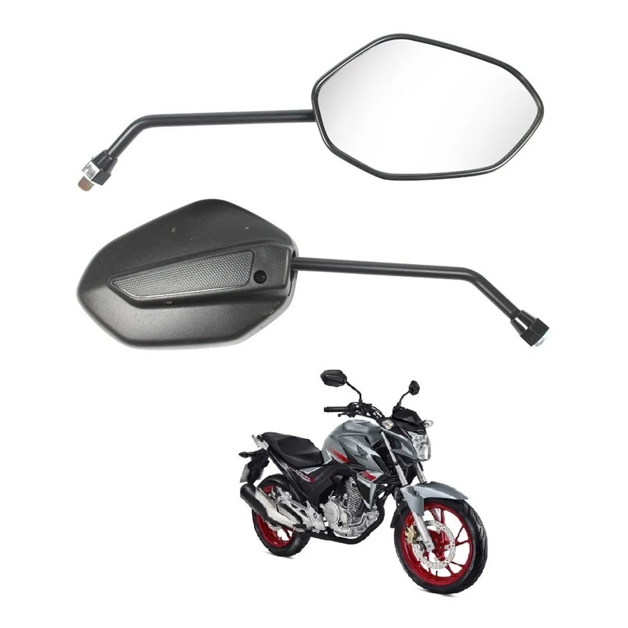 Retrovisor CB 250F Twister 250 2016- MOD Original Haste Fina Preto (SLYCK) o PAR em Oferta na Shopee