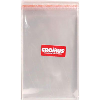 Saco Adesivado Transparente 25x35cm - 100 unidades - Cromus Distribuidora