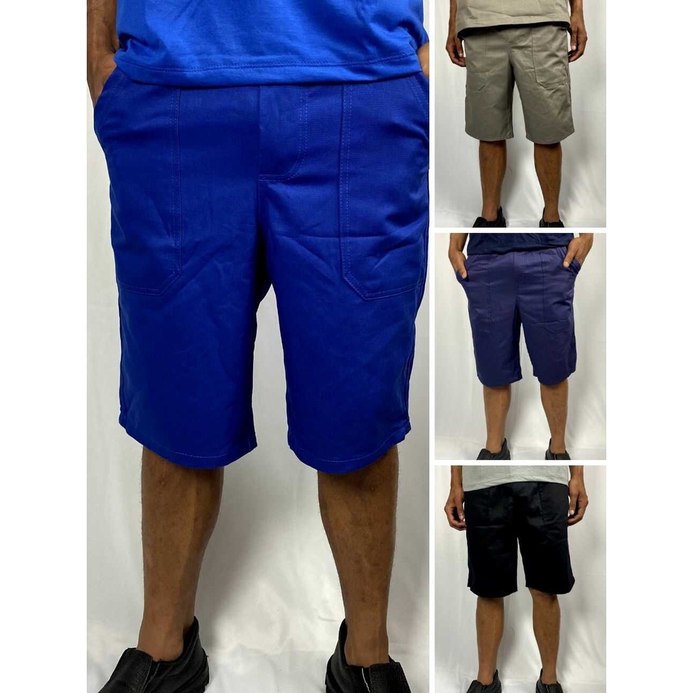 Bermuda Toda Elástico Uniforme Operacional Casual Entregador Construção