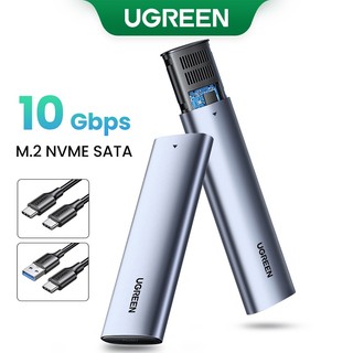 UGREEN M . 2 NVMe SSD Gabinete SATA Para USB 3.1 Gen2 10 Gbps PCI-E Protocolo Duplom Suporte Da Caixa UASP Disco em Oferta na Shopee