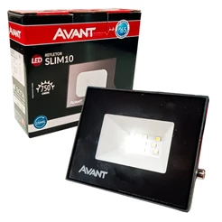Refletor De LED Slim Preto 6500K Bivolt 10W IP65 A Prova D' Água Iluminação - AVANT Original