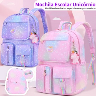 Mochila Escolar Unicórnio infantil De Proteção Leve Impermeável Para Crianças Estudante Grau 1-3-6
