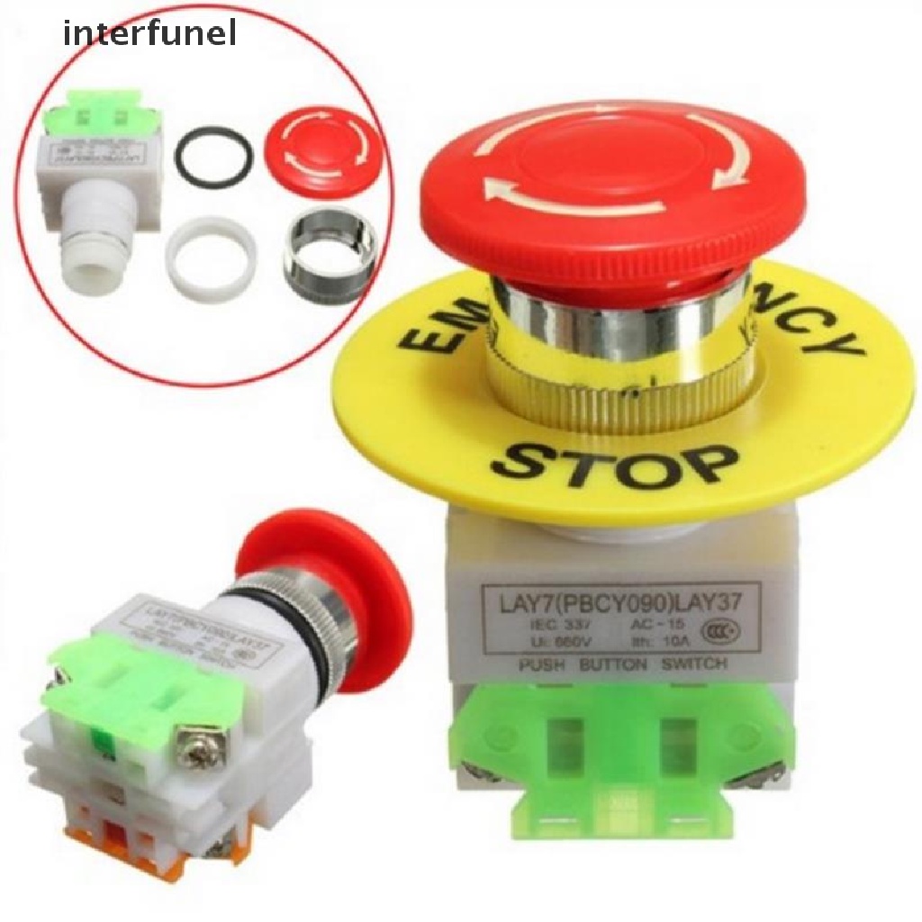 interfunel ^ Interruptor De Botão De Parada De Emergência AC 660V 10A ...