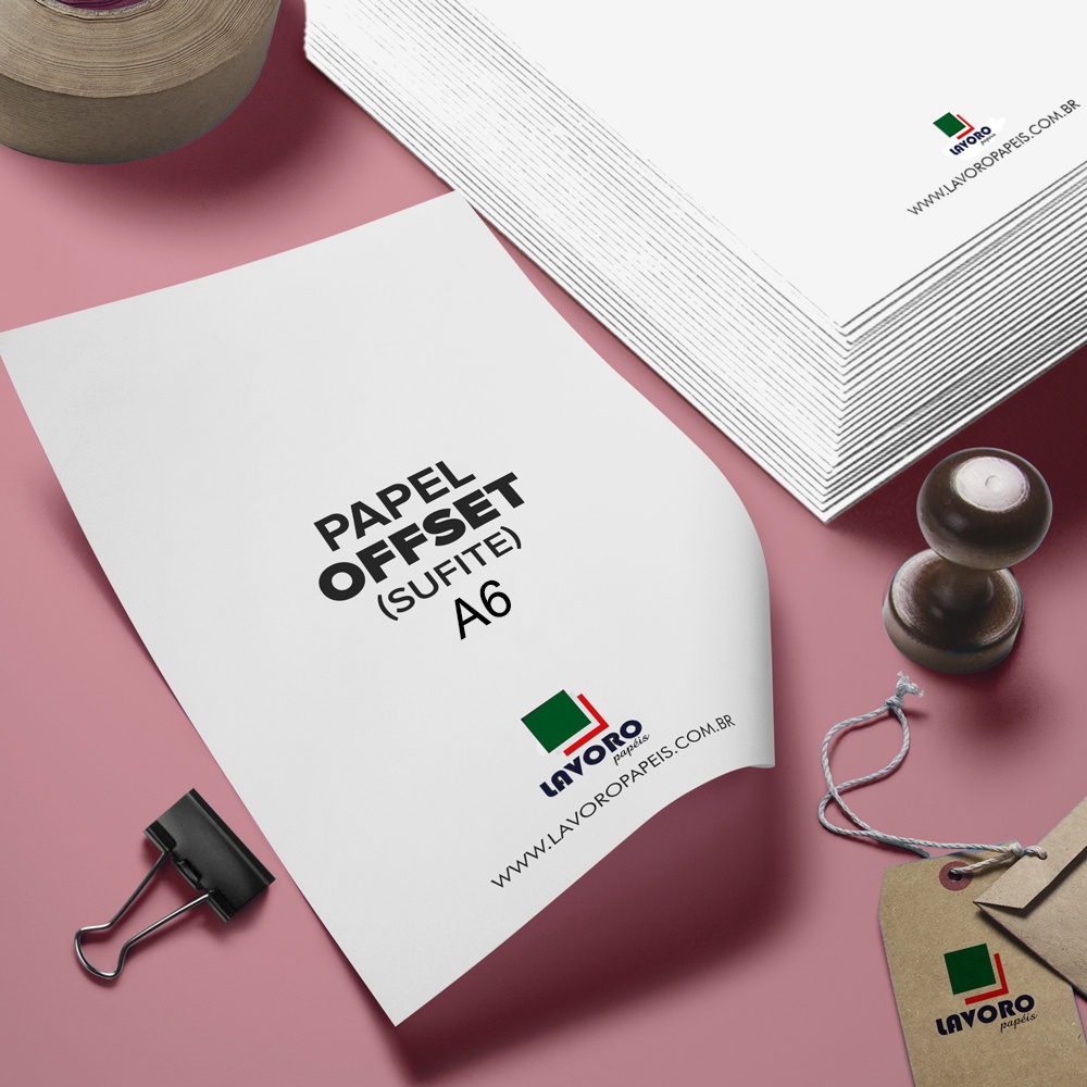 Papel Offset Sulfite 180g A6 100 Folhas