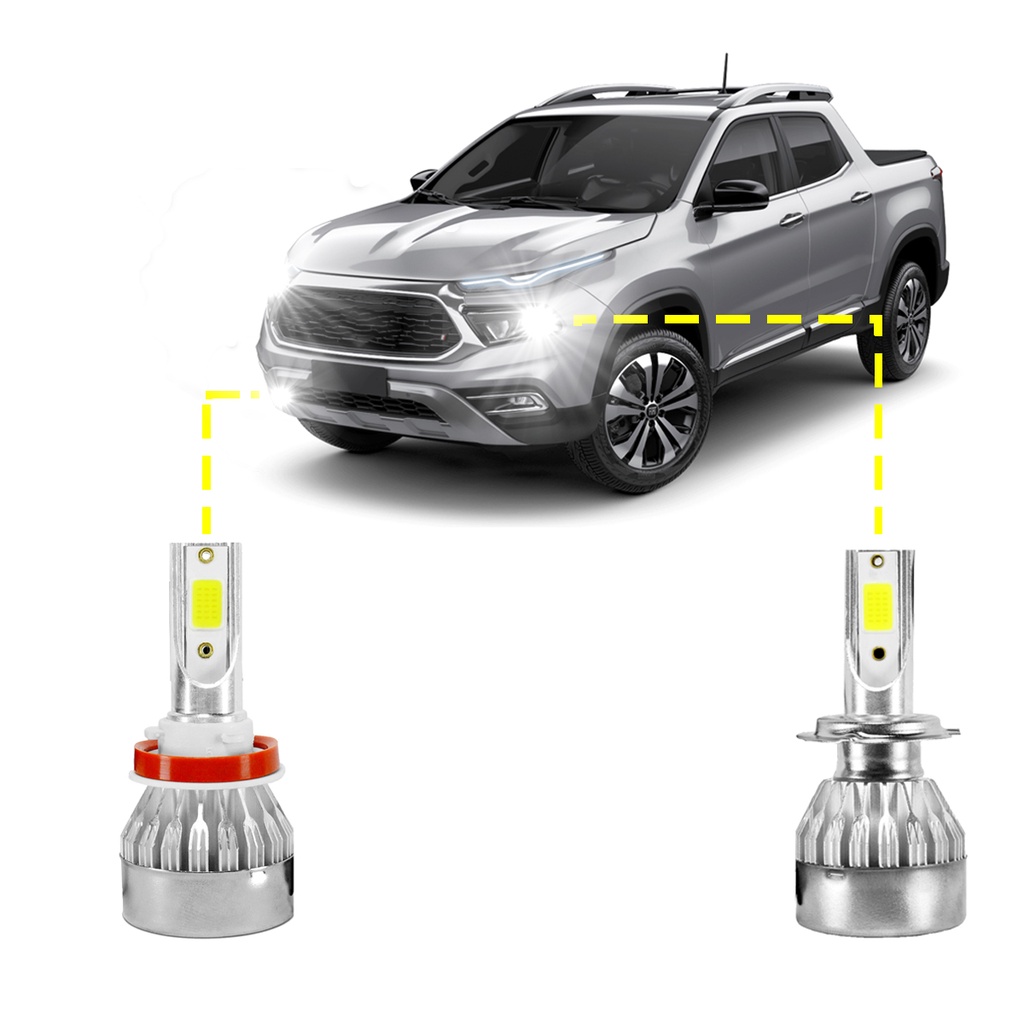 Kit Ultra Led Toro 2016/2022 20000 Lúmens 6500k Alta E Milha em Oferta na Shopee