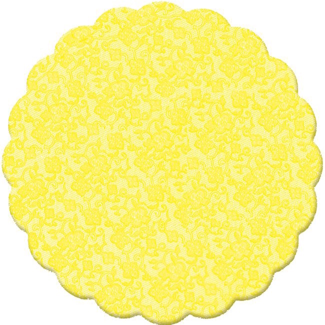 Fundo Rendado Redondo Amarelo 9cm - 100 unidades - Cromus - Rizzo Embalagens - Home & Living