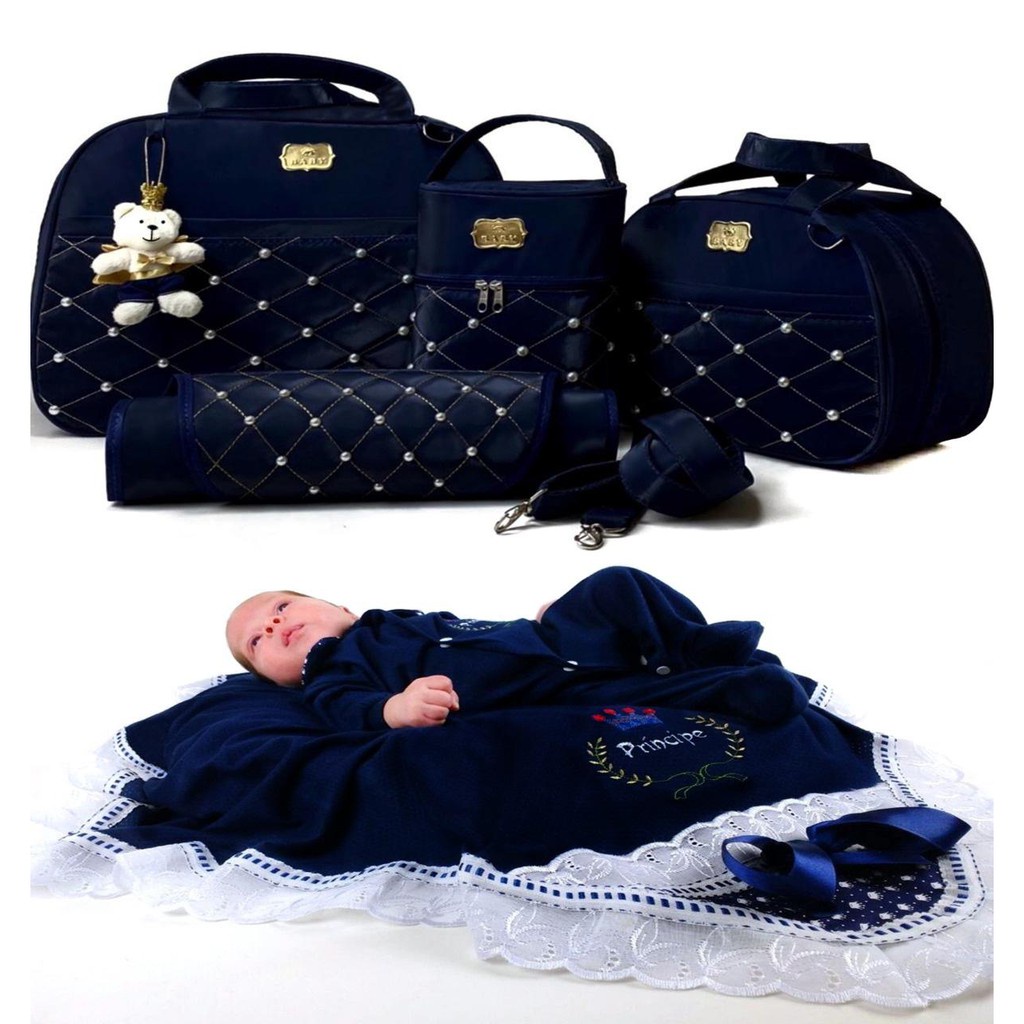 Bolsa de Bebê Térmica + Um Kit Saída de Maternidade 100% algodão