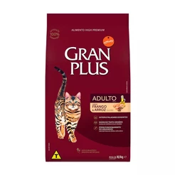 Ração Gran Plus Gatos Adultos Frango e Arroz - 10,1Kg