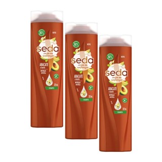 Kit 3 Shampoos Abacate e Karité Seda Joias da Natureza Frasco 325ml cada