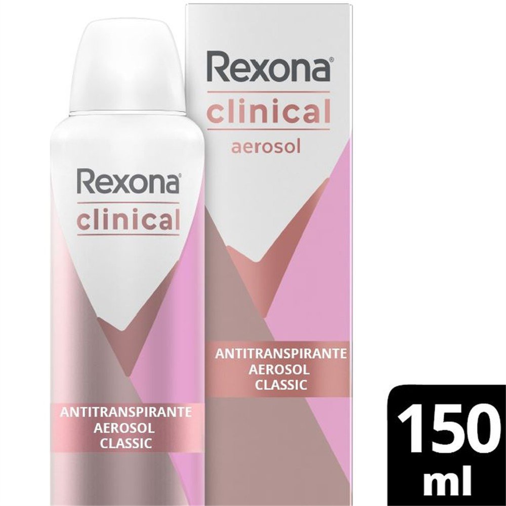 Desodorante Feminino Rexona Women Clinical Classic Aerosol 150 ml em Oferta na Shopee