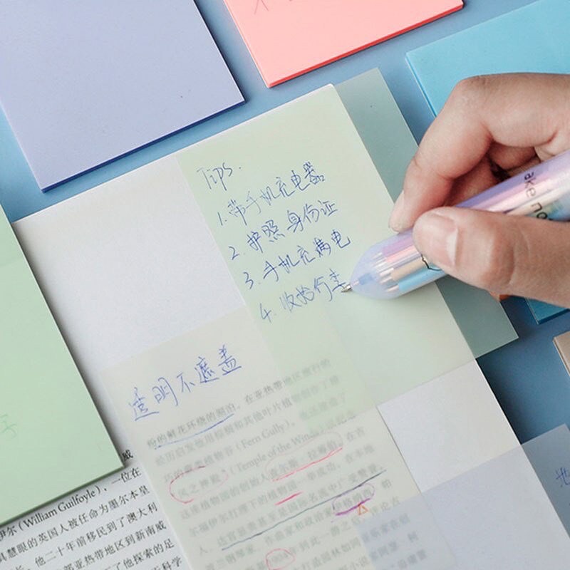 Bloco Anotação  Adesiva Transparente Para Planejamento Papelaria Marca E Desenha HA85415