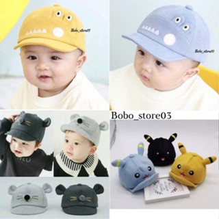 Chapéu De Bebê Com Personagem Jacaré-Gato-Pikachu Premium 3 Meses-2,5 Anos Meninas
