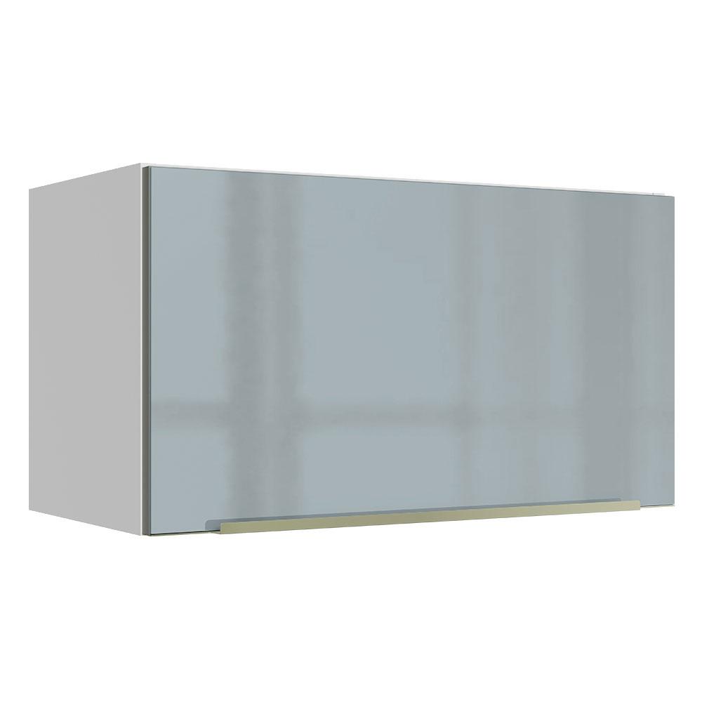 Armário Aéreo Madesa Lux 60 cm 1 Porta Basculante - Branco/Cinza