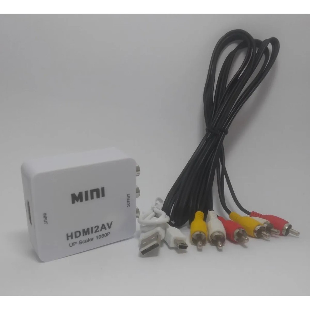 Kit Adaptador Conversor Hdmi P/ 3 Rca Audio + Cabo Rca X Rca Tv Tubo