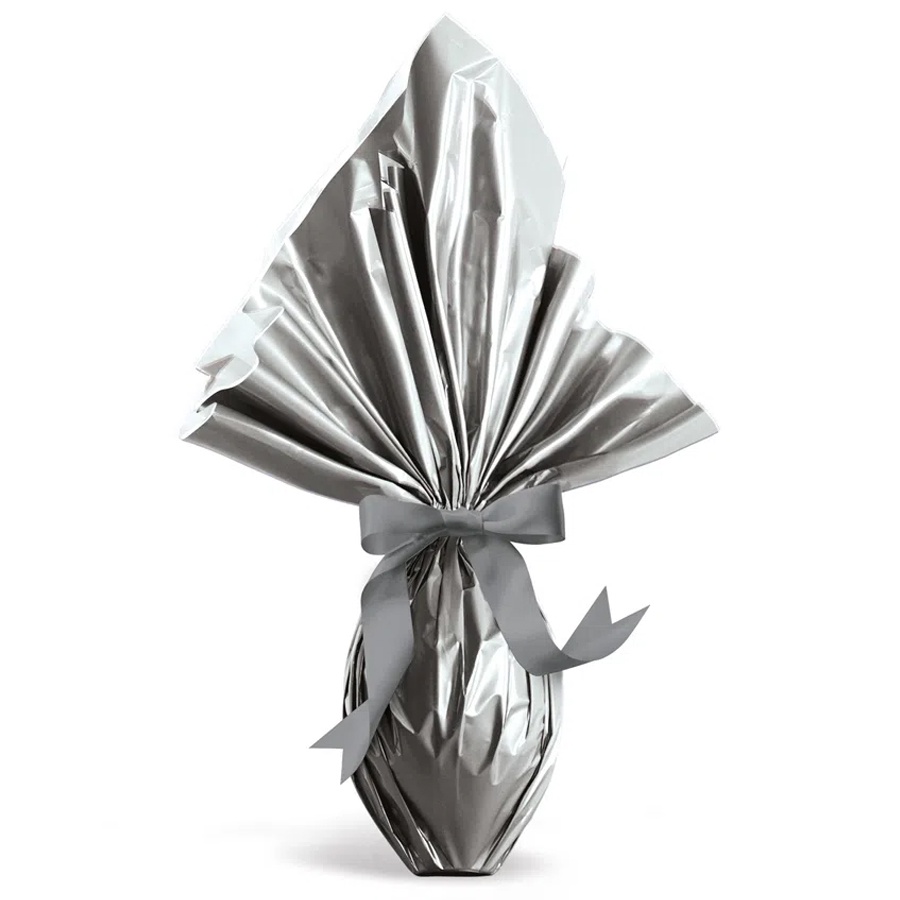 Saco Express para Ovos de 350g a 500g - Prata - 5 unidades - 39x39cm - Cromus Páscoa - Rizzo