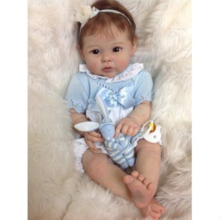 Reborn NPK 20 Polegadas Já Pintado Acabamento Renascida Boneca Raven Lifelike Soft Touch Baby Girl Doll 3D Veias Visíveis Com Cabelo Raiz