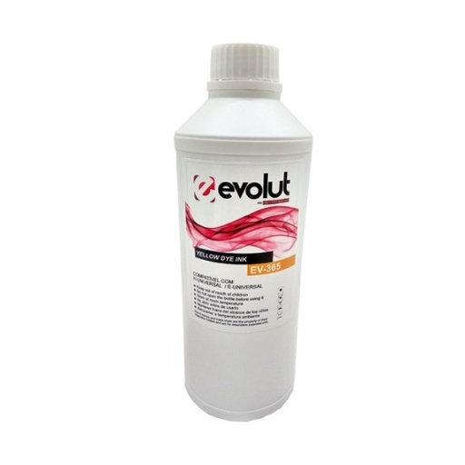 Tinta Compativel EV365 p/ uso Hp GT51 GT52 Amarelo 1L