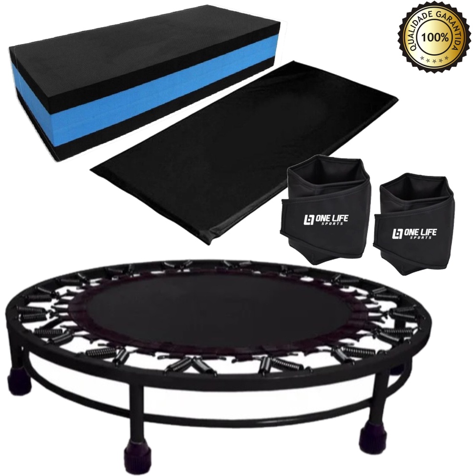 Kit Aeróbico Mini Jump+colchonete + Caneleira 2kg + Step
