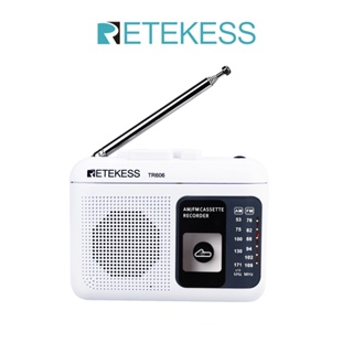 Retekess TR606 Cassette Player Com Rádio AM FM Portátil Gravador De Fita Walkman Suporte Para Fone De Ouvido em Oferta na Shopee
